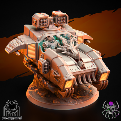 Battle Brothers Flame Lizard Space Knight Dragon Marine Flying Attack Speeder Sculpted by 8 Leg Miniatures and Available in 28mm-32mm scale!