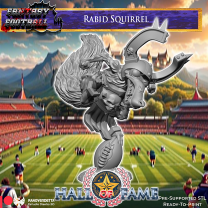 Rabid Proto-Squirrel Fantasy Football Star Player by Rako Vendetta Miniatures for Tabletop Games, Dioramas and Statues