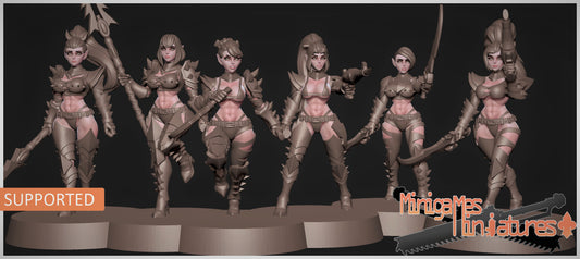 Space Elf Wytches Dark Elf Raider Witches Available as Bits for Customization or in Squads of Five Sculpted by Minigames Miniatures. Heads, Torsos, weapons and More!