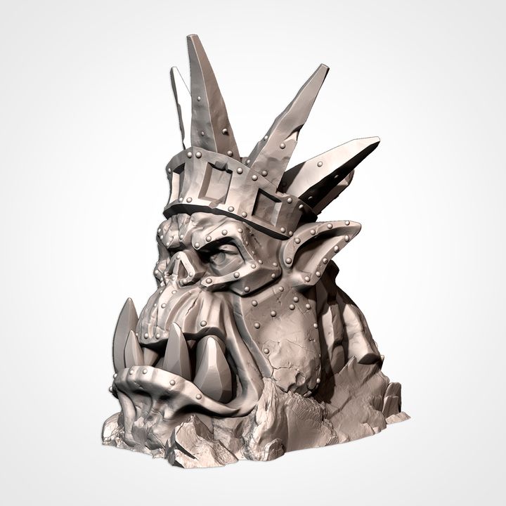 Crumbling Statue of Libertorcs Head! Sculpted by Txarli Factory for Tabletop Games Terrain, Dioramas and Statues. Excellent Scenery made in FDM or Resin (Copy)