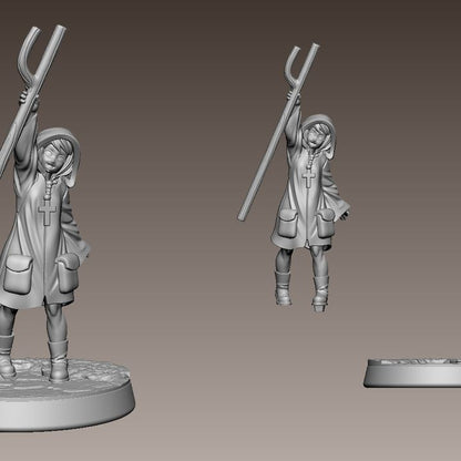 Luce Orphan of the Trench Crusaders (child sized) 28mm-32mm Scale Sculpted by LPOMC for popular wargames