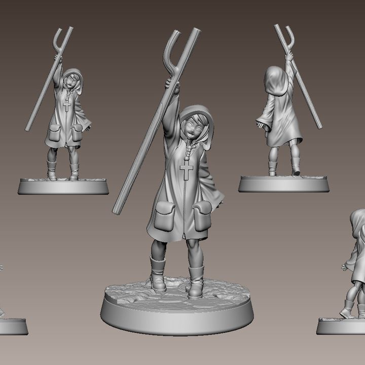 Luce Orphan of the Trench Crusaders (child sized) 28mm-32mm Scale Sculpted by LPOMC for popular wargames