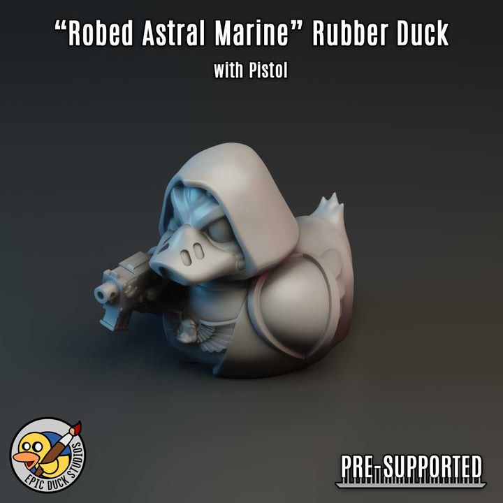 Robed Astral Marine Rubber Duck - Space Warrior Proxy - 32mm