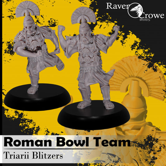 Roman Legion Fantasy Football Human Team Blitzer Booster Pack by Raven Crowe Miniatures for Tabletop Games, Dioramas and Statues