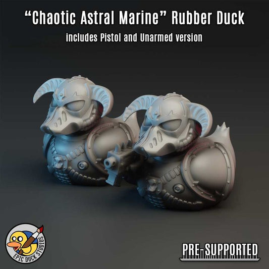 Chaotic Astral Marine Rubber Duck - Evil Space Warrior Proxy - 32mm