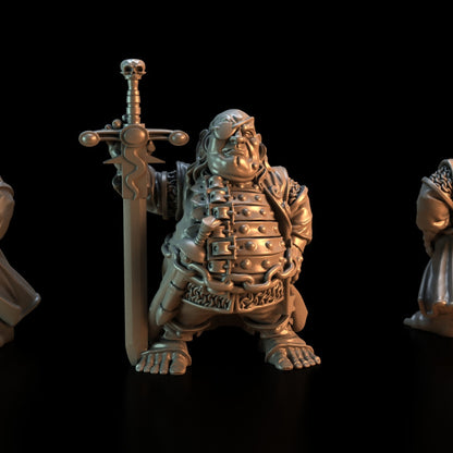 Halfling Witch Hunter With Greatsword by Ezipion for Tabletop Games, Dioramas and Statues, Available in 15mm, 28mm, 32mm, 32mm heroic, 54mm and 75mm Statue Scale