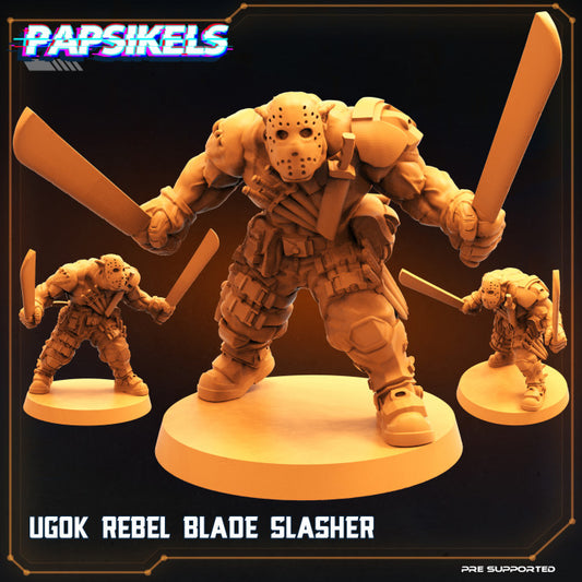 Ugok Rebel Blade Slasher and Terror of the Summer Camp Sculpted by Papsikels, Print Available in 28mm, 32mm, 40mm original, 54mm and 75mm Statue Scale