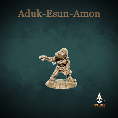 Aduk-Esun-Amon Duck-Folk, Aarakocra Khanard Mummy Undead King of Tombs by Star Hat Miniatures for Tabletop Games, Dioramas and Statues, Available in 15mm, 28mm, 32mm, 32mm heroic, 54mm and 75mm Statue Scale