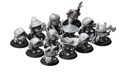 D20 Bakers Dozen Set, All 12 5e Classes Plus Artificer Construct Hero's (Small) by Minitaurus for Tabletop Games, Dioramas and Statues, Available in 15mm, 28mm, 32mm, 32mm heroic, 54mm and 75mm Statue Scale