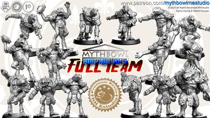 Amphibians Turtle Fantasy Football Team by RN Studios for Tabletop Games, Dioramas and Statues