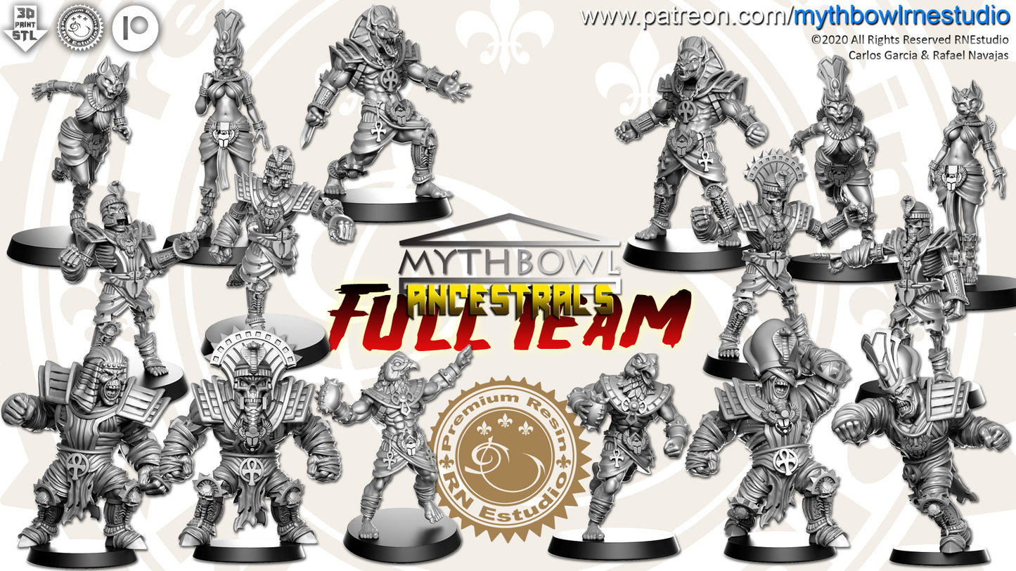 Ancestrals Mummy Fantasy Football Team by RN Studios for Tabletop Games, Dioramas and Statues