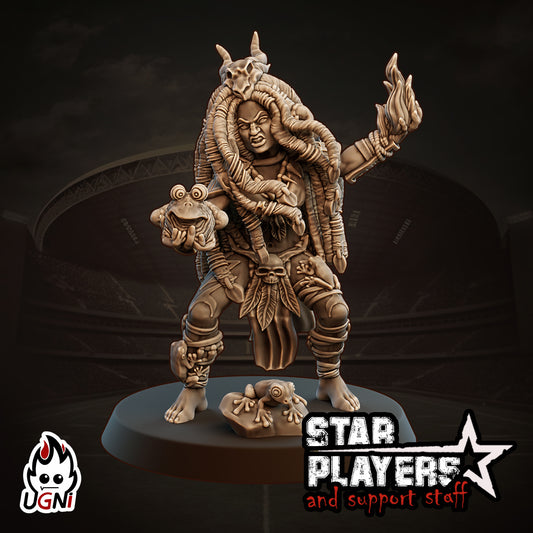 Arielle Venehex Amazon Fantasy Football Star Player Sculpted by Ugni Miniatures for Tabletop Games, Dioramas and Statues