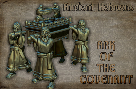 Ancient Hebrew The Ark of the Covenant, Historical and Fantasy Wargaming Sculpted by Red Copper Miniatures for Tabletop Games, Dioramas and Statues, Available in 15mm, 20mm, 28mm, 32mm, 54mm and 75mm Statue Scale