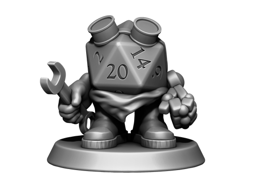 D20 Artificer Construct Hero (Small) by Minitaurus for Tabletop Games, Dioramas and Statues, Available in 15mm, 28mm, 32mm, 32mm heroic, 54mm and 75mm Statue Scale