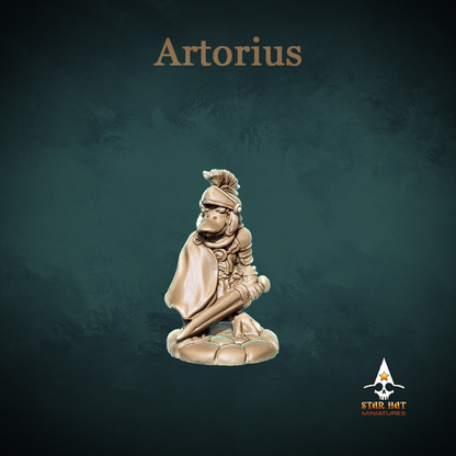 Artorius Duck-Folk, Aarakocra Khanard Pan-Roman General with Sword by Star Hat Miniatures for Tabletop Games, Dioramas and Statues, Available in 15mm, 28mm, 32mm, 32mm heroic, 54mm and 75mm Statue Scale