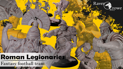 Roman Legion Fantasy Football Human Team Featuring EXLUSIVE Miniature by Raven Crowe Miniatures for Tabletop Games, Dioramas and Statues