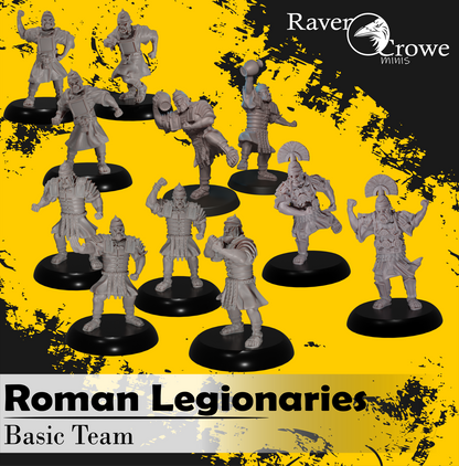 Roman Legion Fantasy Football Human Team Featuring EXLUSIVE Miniature by Raven Crowe Miniatures for Tabletop Games, Dioramas and Statues