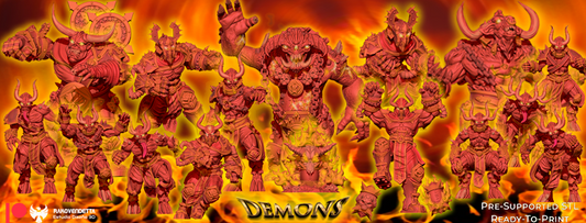 Demonios Red Blood Demons Fantasy Football Team by Rako Vendetta Miniatures for Tabletop Games, Dioramas and Statues