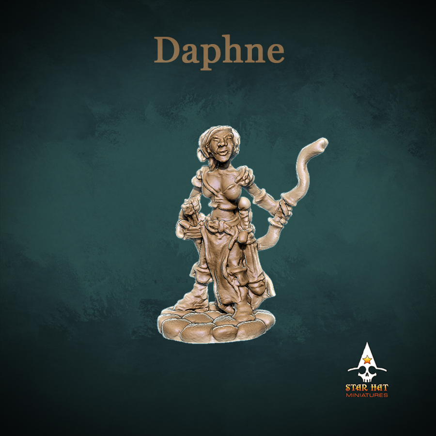 Daphne Human Huntress and Forest Ranger with Bow Sculpted by Star Hat Miniatures for Tabletop Games, Dioramas and Statues, Available in 15mm, 28mm, 32mm, 32mm heroic, 54mm and 75mm Statue Scale