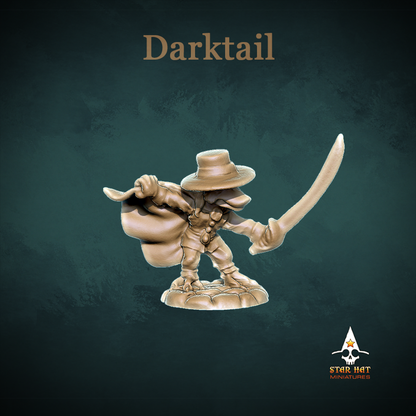 Darktail Duck-Folk, Aarakocra Khanard Rogue with Dueling Sword by Star Hat Miniatures for Tabletop Games, Dioramas and Statues, Available in 15mm, 28mm, 32mm, 32mm heroic, 54mm and 75mm Statue Scale