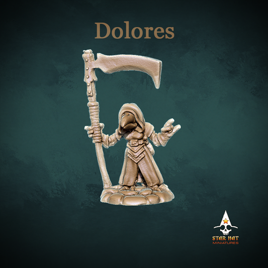 Dolores Aarakocra Warlock with Scythe by Star Hat Miniatures for Tabletop Games, Dioramas and Statues, Available in 15mm, 28mm, 32mm, 32mm heroic, 54mm and 75mm Statue Scale