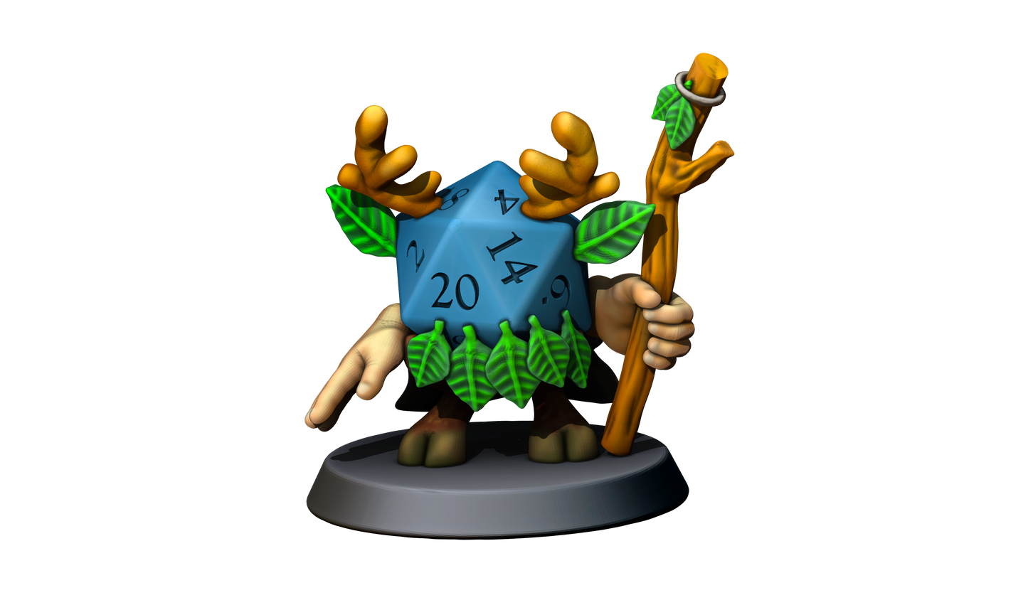 D20 Druid Construct Hero (Small) by Minitaurus for Tabletop Games, Dioramas and Statues, Available in 15mm, 28mm, 32mm, 32mm heroic, 54mm and 75mm Statue Scale