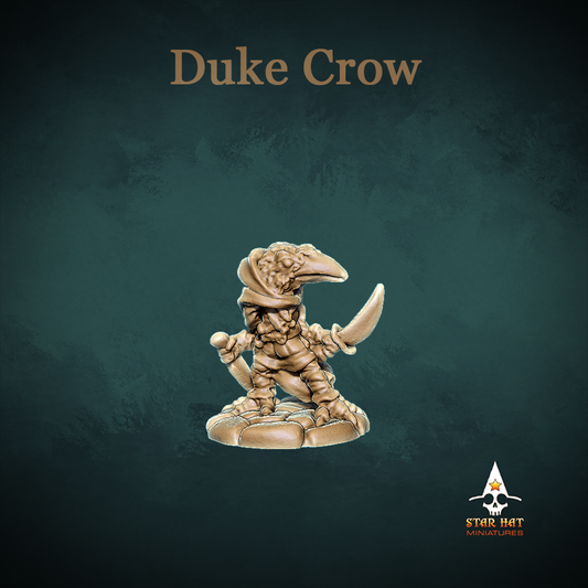 Duke Crow Aarakocra Rogue with Pair of Daggers by Star Hat Miniatures for Tabletop Games, Dioramas and Statues, Available in 15mm, 28mm, 32mm, 32mm heroic, 54mm and 75mm Statue Scale