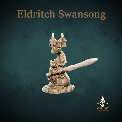 Eldritch Swansong Swan-Folk, Aarakocra Havoc Knight by Star Hat Miniatures for Tabletop Games, Dioramas and Statues, Available in 15mm, 28mm, 32mm, 32mm heroic, 54mm and 75mm Statue Scale