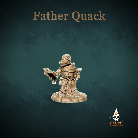 Father Quack, Aarakocra Khanard Holy Paladin and Cleric Priest with Book by Star Hat Miniatures for Tabletop Games, Dioramas and Statues, Available in 15mm, 28mm, 32mm, 32mm heroic, 54mm and 75mm Statue Scale