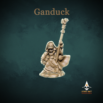 Ganduck Duck-Folk, Aarakocra Khanard Wizard, Sorcerer and All Around Magic Guy by Star Hat Miniatures for Tabletop Games, Dioramas and Statues, Available in 15mm, 28mm, 32mm, 32mm heroic, 54mm and 75mm Statue Scale