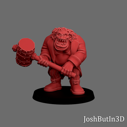 Goink Da Klown Orc Grapplaz Professional Wrestler from Space and Boy of Nature by JoshButin3D Games for Tabletop Games, Dioramas and Statues, Available in 15mm, 28mm, 32mm, 32mm heroic, 54mm and 75mm Statue Scale (Copy)