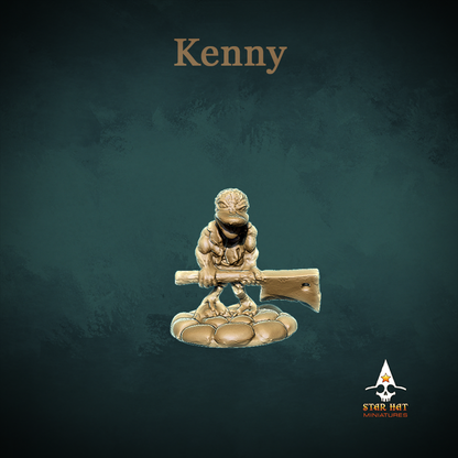 Kenny Duck-Folk, Aarakocra Khanard Zombie Undead Construct with Great Cleaver by Star Hat Miniatures for Tabletop Games, Dioramas and Statues, Available in 15mm, 28mm, 32mm, 32mm heroic, 54mm and 75mm Statue Scale