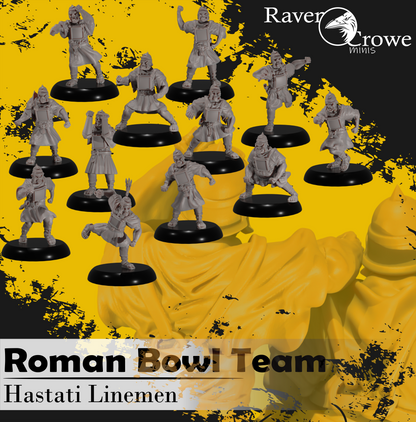 Roman Legion Fantasy Football Human Team Featuring EXLUSIVE Miniature by Raven Crowe Miniatures for Tabletop Games, Dioramas and Statues