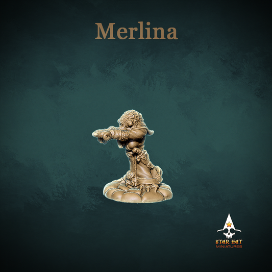 Merlina Aarakocra Sorcerer Raven Wizard by Star Hat Miniatures for Tabletop Games, Dioramas and Statues, Available in 15mm, 28mm, 32mm, 32mm heroic, 54mm and 75mm Statue Scale