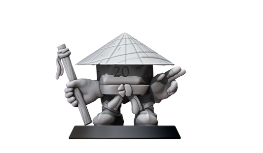 D20 Monk Construct Hero (Small) by Minitaurus for Tabletop Games, Dioramas and Statues, Available in 15mm, 28mm, 32mm, 32mm heroic, 54mm and 75mm Statue Scale