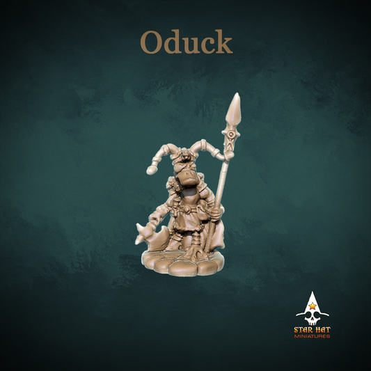 Oduck Duck-Folk, Aarakocra Khanard Norse Warlord Chieftan of the Pond Gods by Star Hat Miniatures for Tabletop Games, Dioramas and Statues, Available in 15mm, 28mm, 32mm, 32mm heroic, 54mm and 75mm Statue Scale