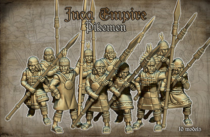 Inca Empire Pikes Historical and Fantasy Wargaming Sculpted by Red Copper Miniatures for Tabletop Games, Dioramas and Statues, Available in 15mm, 20mm, 28mm, 32mm, 54mm and 75mm Statue Scale