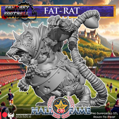 Fat-Rat Fantasy Football Star Player by Rako Vendetta Miniatures for Tabletop Games, Dioramas and Statues