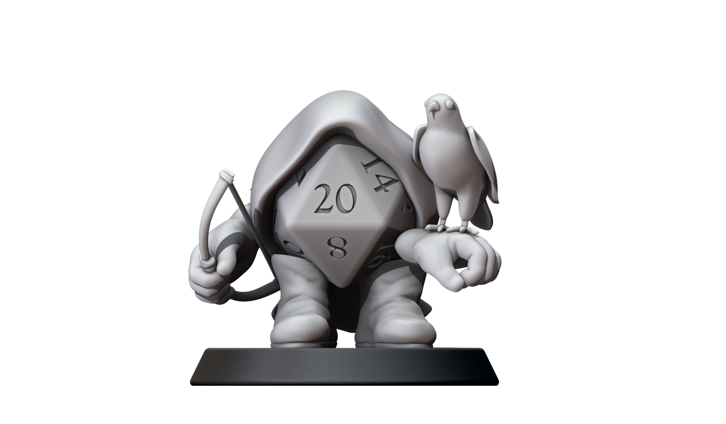 D20 Ranger Construct Hero (Small) by Minitaurus for Tabletop Games, Dioramas and Statues, Available in 15mm, 28mm, 32mm, 32mm heroic, 54mm and 75mm Statue Scale