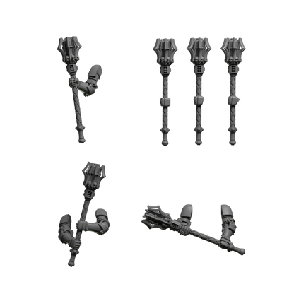 2 Handed Power Mauls Pack of Six For Sci Fi Battle Brother Space Warrior Marines Eternal Pilgrims by Greytide Studios. Available in Modern and Classic Scale for 28mm-32mm Tabletop Wargaming