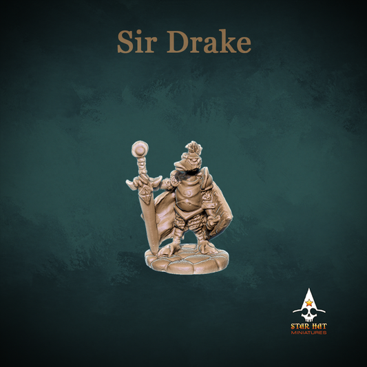 Sir Drake, Aarakocra Khanard Holy Paladin and Warrior Knight with Sword and Shield by Star Hat Miniatures for Tabletop Games, Dioramas and Statues, Available in 15mm, 28mm, 32mm, 32mm heroic, 54mm and 75mm Statue Scale