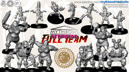 Stampede Ogre Fantasy Football Team by RN Studios for Tabletop Games, Dioramas and Statues