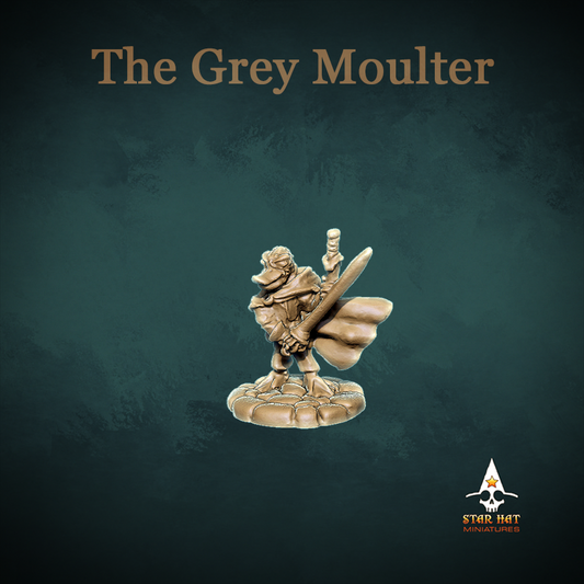 The Grey Moulter Duck-Folk, Aarakocra Khanard Rogue with Dueling Sword and Throwing Knife by Star Hat Miniatures for Tabletop Games, Dioramas and Statues, Available in 15mm, 28mm, 32mm, 32mm heroic, 54mm and 75mm Statue Scale