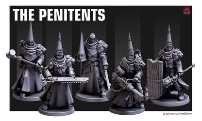 The Penitents of the Trenches, Religious Crusade Zealots Sculpted by Red Pilgrim 28mm-32mm Scale for popular wargames