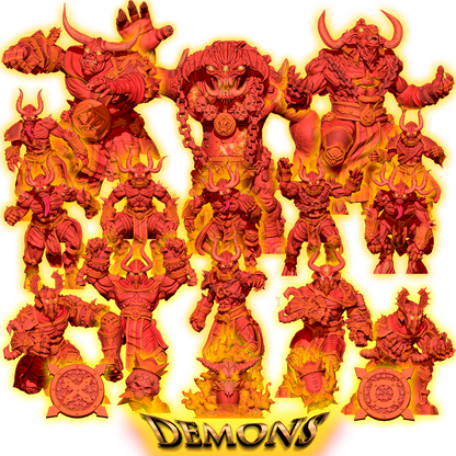 Demonios Red Blood Demons Fantasy Football Team by Rako Vendetta Miniatures for Tabletop Games, Dioramas and Statues