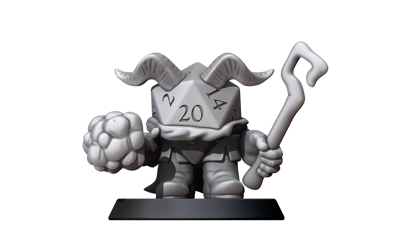 D20 Warlock Construct Hero (Small) by Minitaurus for Tabletop Games, Dioramas and Statues, Available in 15mm, 28mm, 32mm, 32mm heroic, 54mm and 75mm Statue Scale
