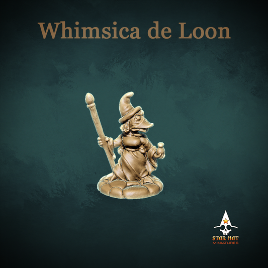 Whimsica de Loon Duck-Folk, Aarakocra Khanard Curse Witch of the Swamp by Star Hat Miniatures for Tabletop Games, Dioramas and Statues, Available in 15mm, 28mm, 32mm, 32mm heroic, 54mm and 75mm Statue Scale