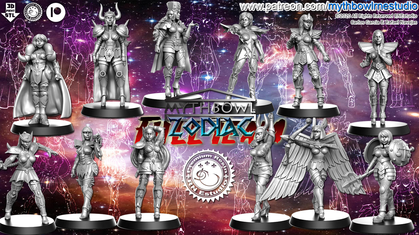 Zodiac Amazon Fantasy Football Team by RN Studios for Tabletop Games, Dioramas and Statues