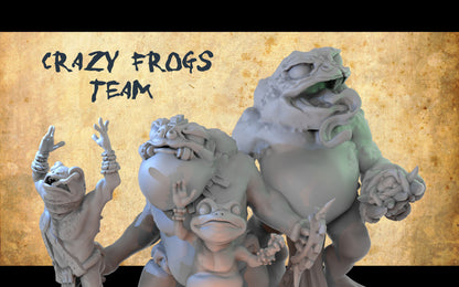 Frog and Toad Fantasy Football Team Sculpted by Crazy Mushroom Studio for Tabletop Games, Dioramas and Statues. Full Team, Boosters and More!