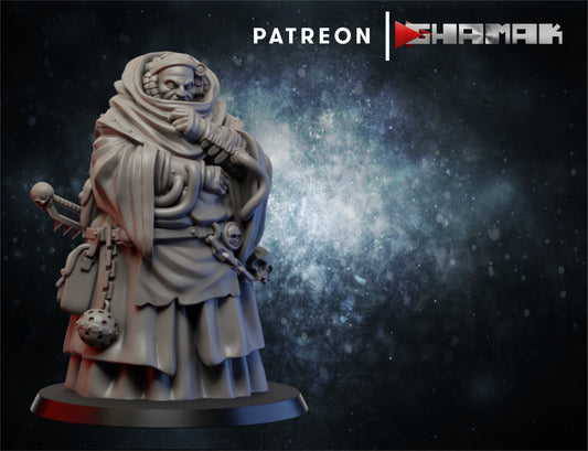 Confessor of the Imperial Inquisition by Ghamak proxy for 15mm, 20mm, 28mm, 32mm, Heroic and 54mm Tabletop games and dioramas